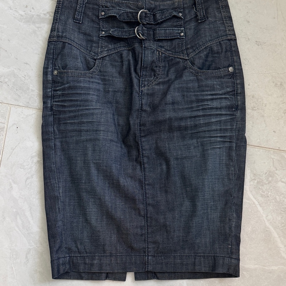 Dark Denim Pencil Skirt